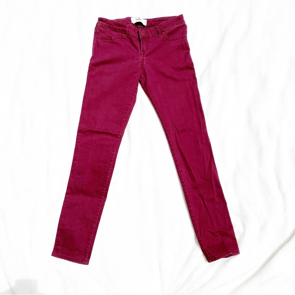 Maroon skinny jeans